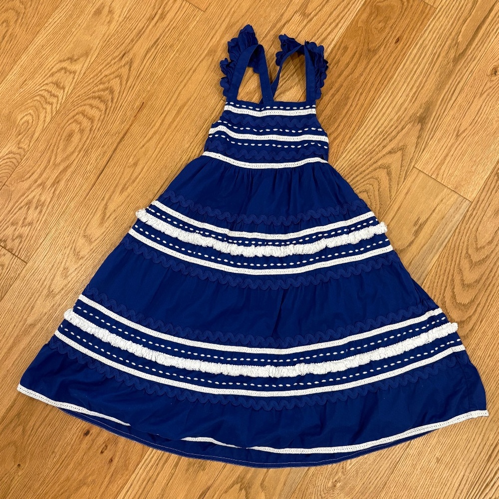 Mini Boden Tiered Twirly Ric Rac Dress